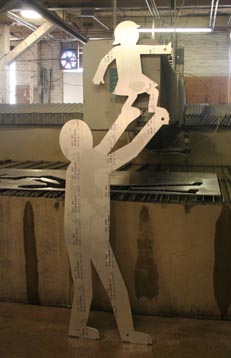 Aluminum sculpture progress