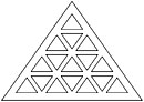Triangle with cut outs