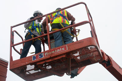 up on the lift
