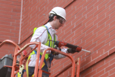 Inserting the epoxy