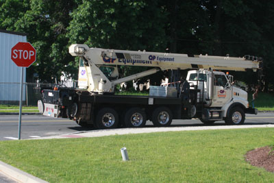 Crane arrives