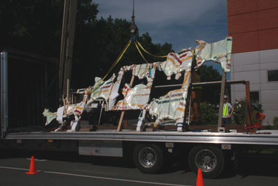 South wall sculpture on the truck