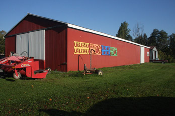 Childhood Rhythms on a barn