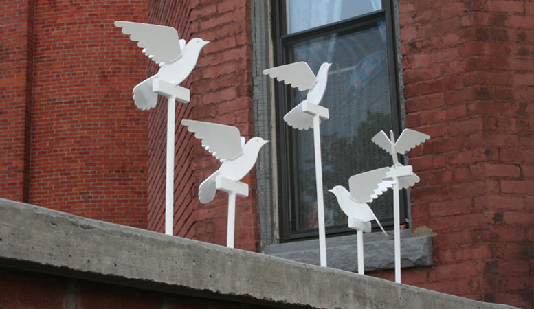 Doves on the wall