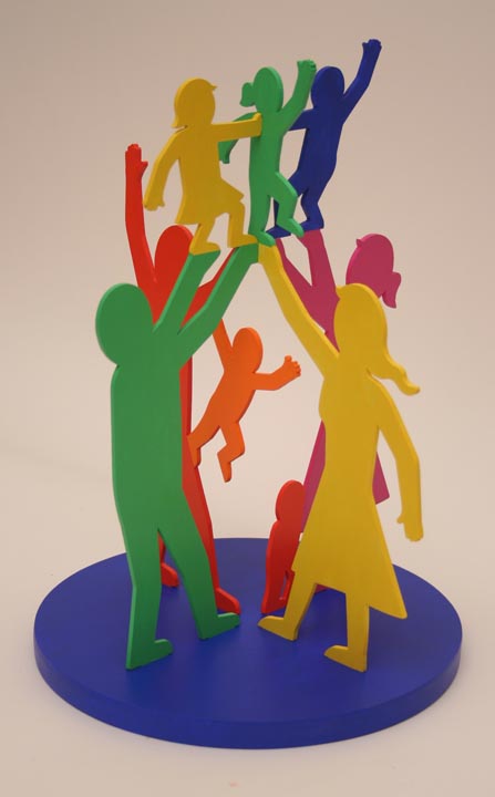 Family Celebration Painted Wood