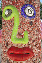 Face on Bullhead Totem