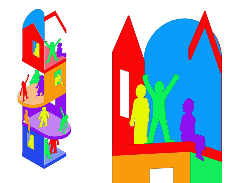 The City Center totem